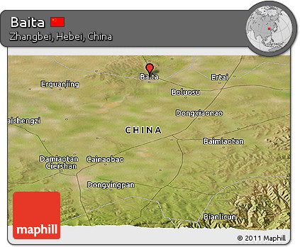 Satellite Panoramic Map of Baita
