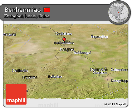 Satellite Panoramic Map of Benhanmiao