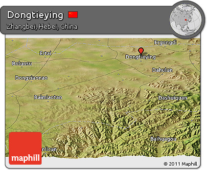 Satellite Panoramic Map of Dongtieying