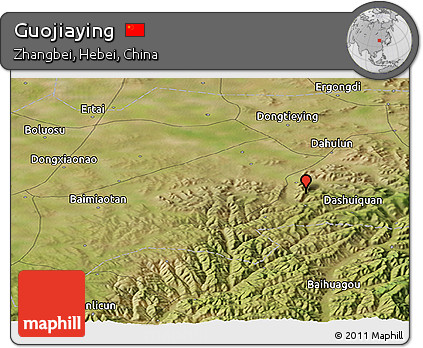 Satellite Panoramic Map of Guojiaying