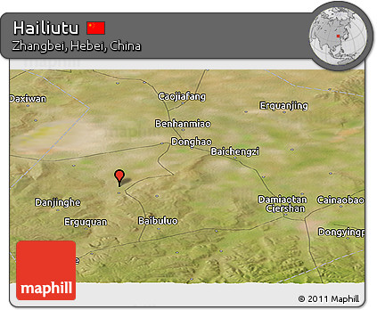 Satellite Panoramic Map of Hailiutu