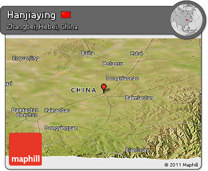 Satellite Panoramic Map of Hanjiaying
