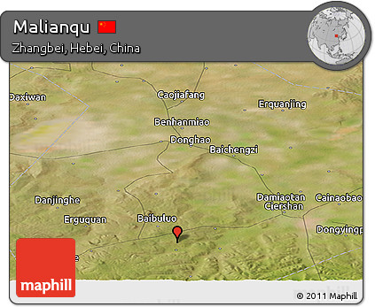 Satellite Panoramic Map of Malianqu