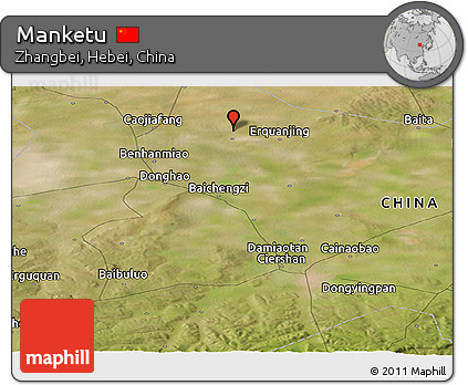 Satellite Panoramic Map of Manketu