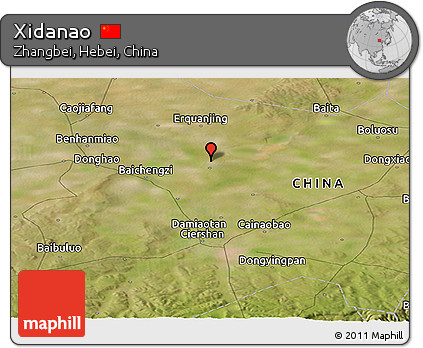 Satellite Panoramic Map of Xidanao