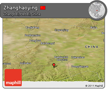Satellite Panoramic Map of Zhanghaoying