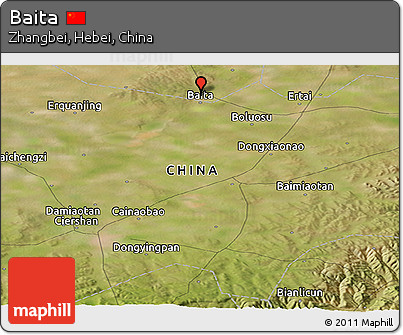 Satellite Panoramic Map of Baita