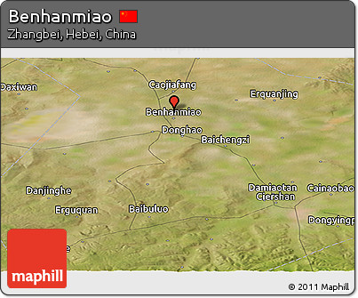 Satellite Panoramic Map of Benhanmiao