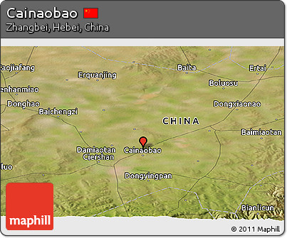 Satellite Panoramic Map of Cainaobao