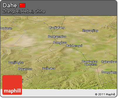 Satellite Panoramic Map of Dahe