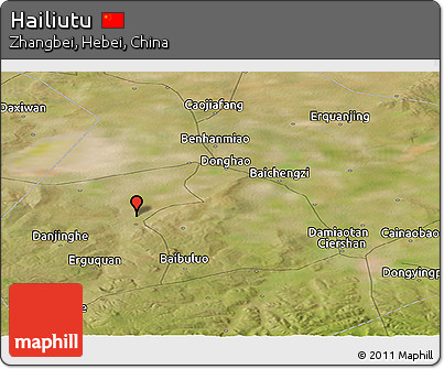 Satellite Panoramic Map of Hailiutu