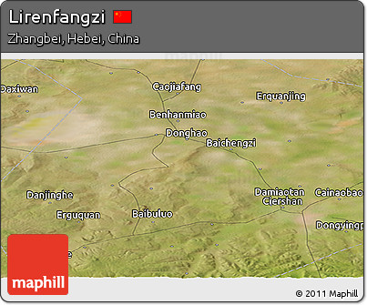 Satellite Panoramic Map of Lirenfangzi