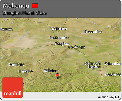 Satellite Panoramic Map of Malianqu