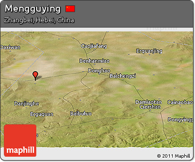 Satellite Panoramic Map of Mengguying