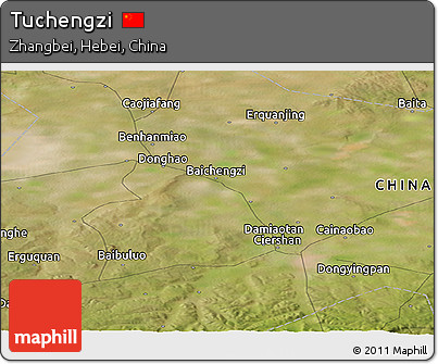 Satellite Panoramic Map of Tuchengzi