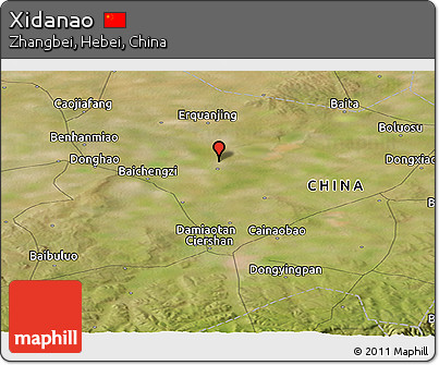 Satellite Panoramic Map of Xidanao