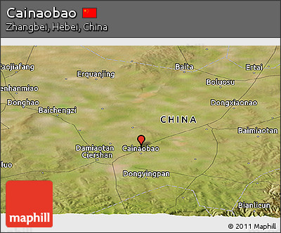 Satellite Panoramic Map of Cainaobao