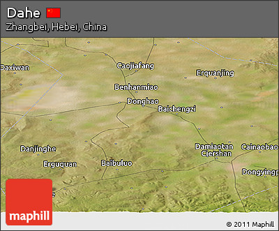 Satellite Panoramic Map of Dahe