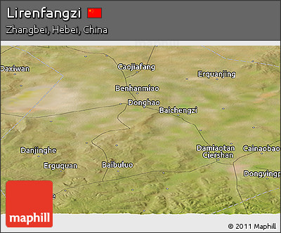 Satellite Panoramic Map of Lirenfangzi