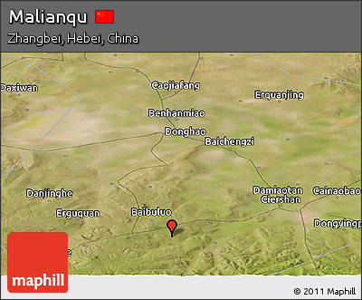 Satellite Panoramic Map of Malianqu