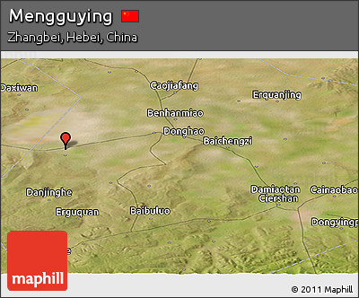 Satellite Panoramic Map of Mengguying