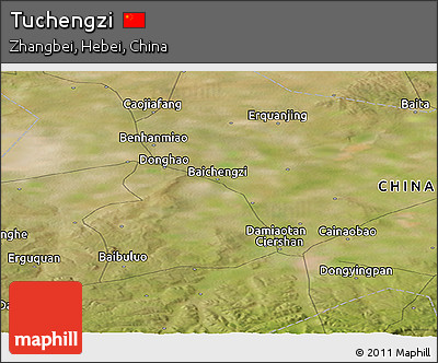 Satellite Panoramic Map of Tuchengzi