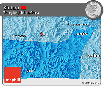 Political 3D Map of Shihao