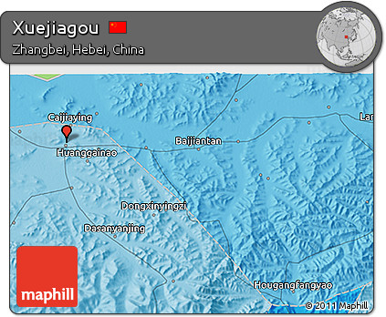 Political 3D Map of Xuejiagou