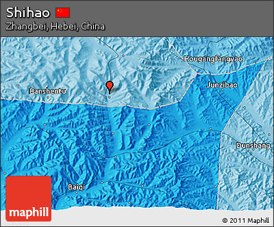 Political 3D Map of Shihao