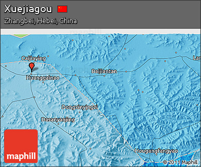 Political 3D Map of Xuejiagou