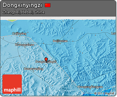 Political 3D Map of Dongxinyingzi