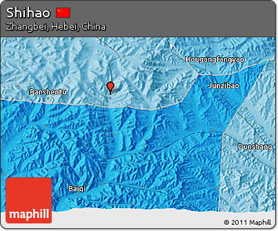 Political 3D Map of Shihao