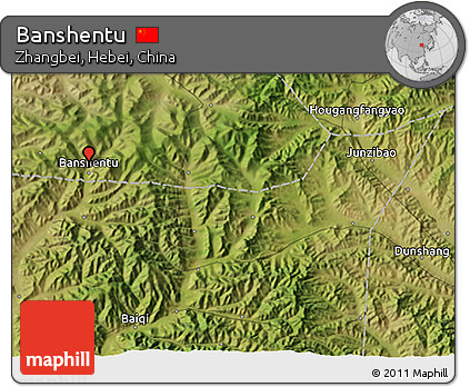 Satellite 3D Map of Banshentu