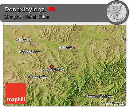 Satellite 3D Map of Dongxinyingzi