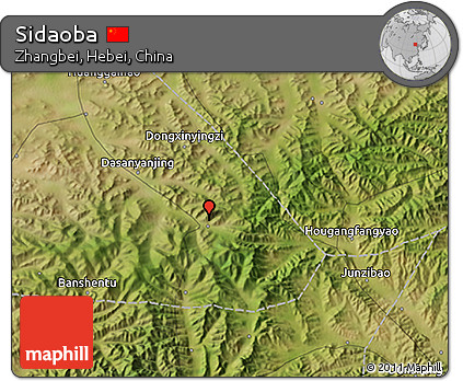 Satellite 3D Map of Sidaoba