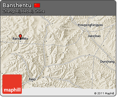 Shaded Relief 3D Map of Banshentu