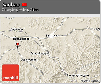 Shaded Relief 3D Map of Sanhao