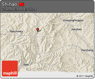 Shaded Relief 3D Map of Shihao