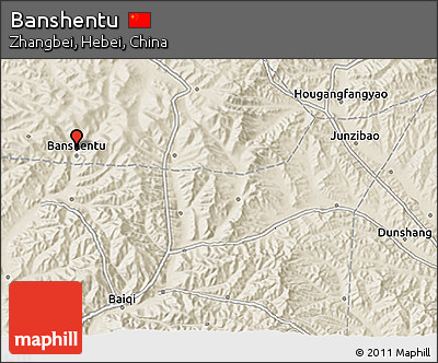 Shaded Relief 3D Map of Banshentu