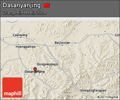 Shaded Relief 3D Map of Dasanyanjing
