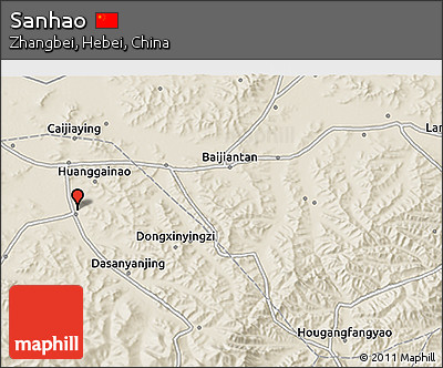 Shaded Relief 3D Map of Sanhao
