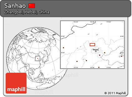 Blank Location Map of Sanhao