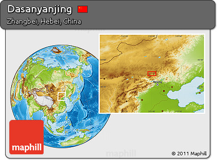Physical Location Map of Dasanyanjing