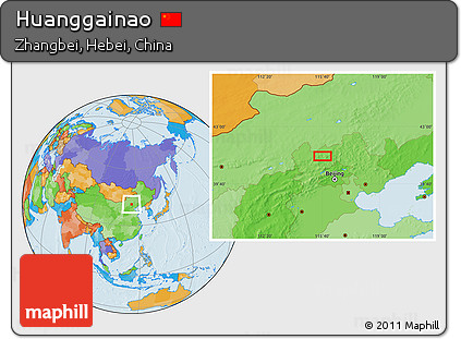 Political Location Map of Huanggainao