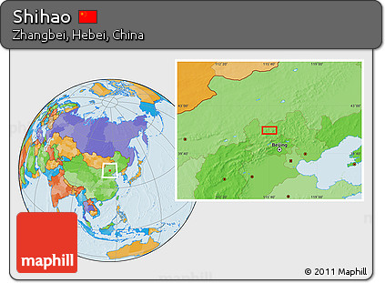 Political Location Map of Shihao