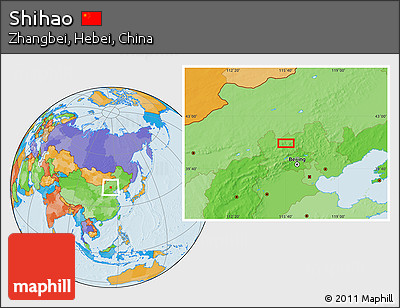 Political Location Map of Shihao