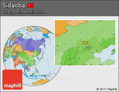 Political Location Map of Sidaoba