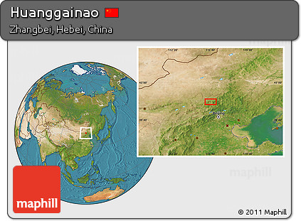 Satellite Location Map of Huanggainao