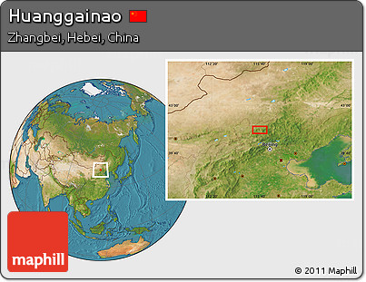 Satellite Location Map of Huanggainao