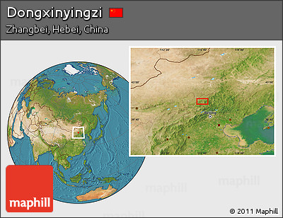 Satellite Location Map of Dongxinyingzi
